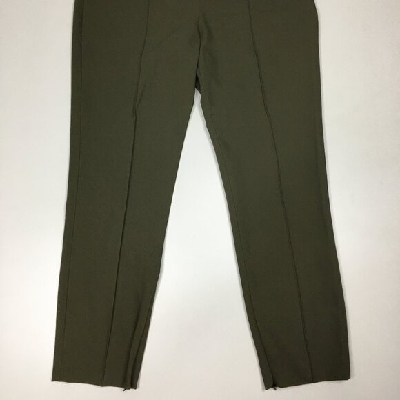 THEORY Green ALETTAH Approach 2 Zip Ankle Crop Dress Pant - Picture 8 of 12